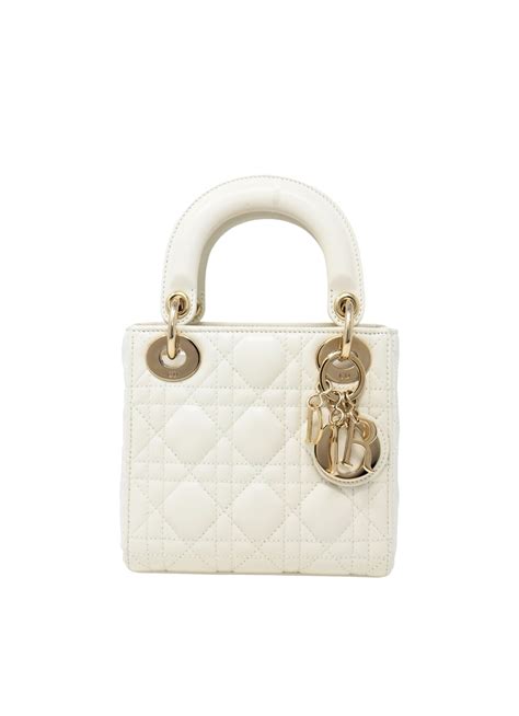 lady dior in white|Lady Dior white mini.